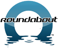 This is a small sized logo for Roundabout Watercrafts