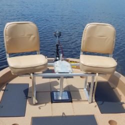 This shows a two seat option available on the round boats from Roundabout Watercraft's.